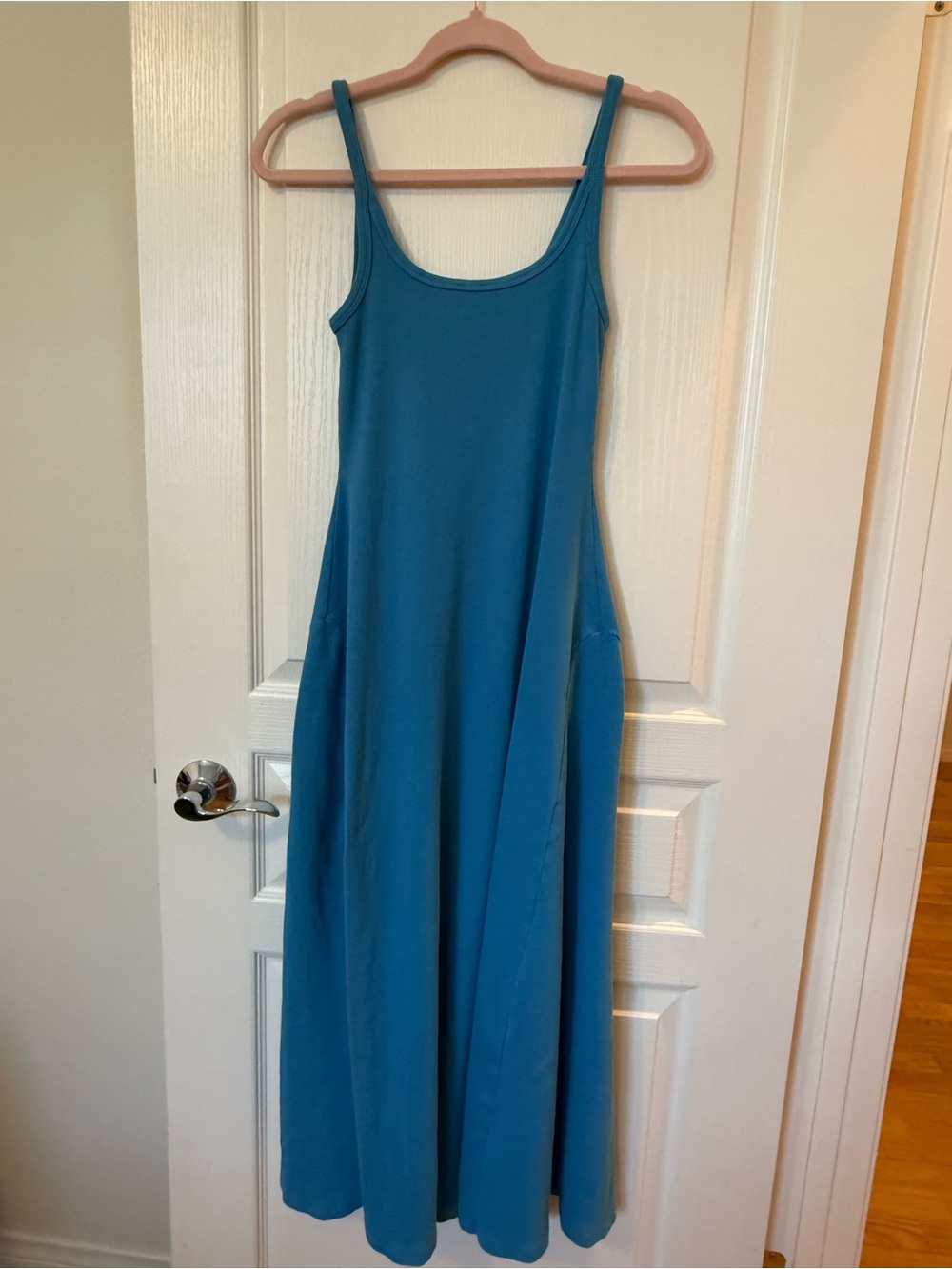 Old Navy Blue Scoop Neck Maxi Dress - Casual Women's Sleeveless Dress